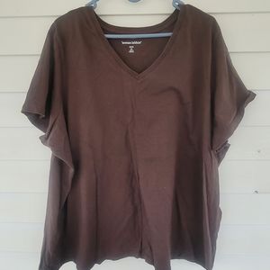 Women Within brown t-shirt 3X